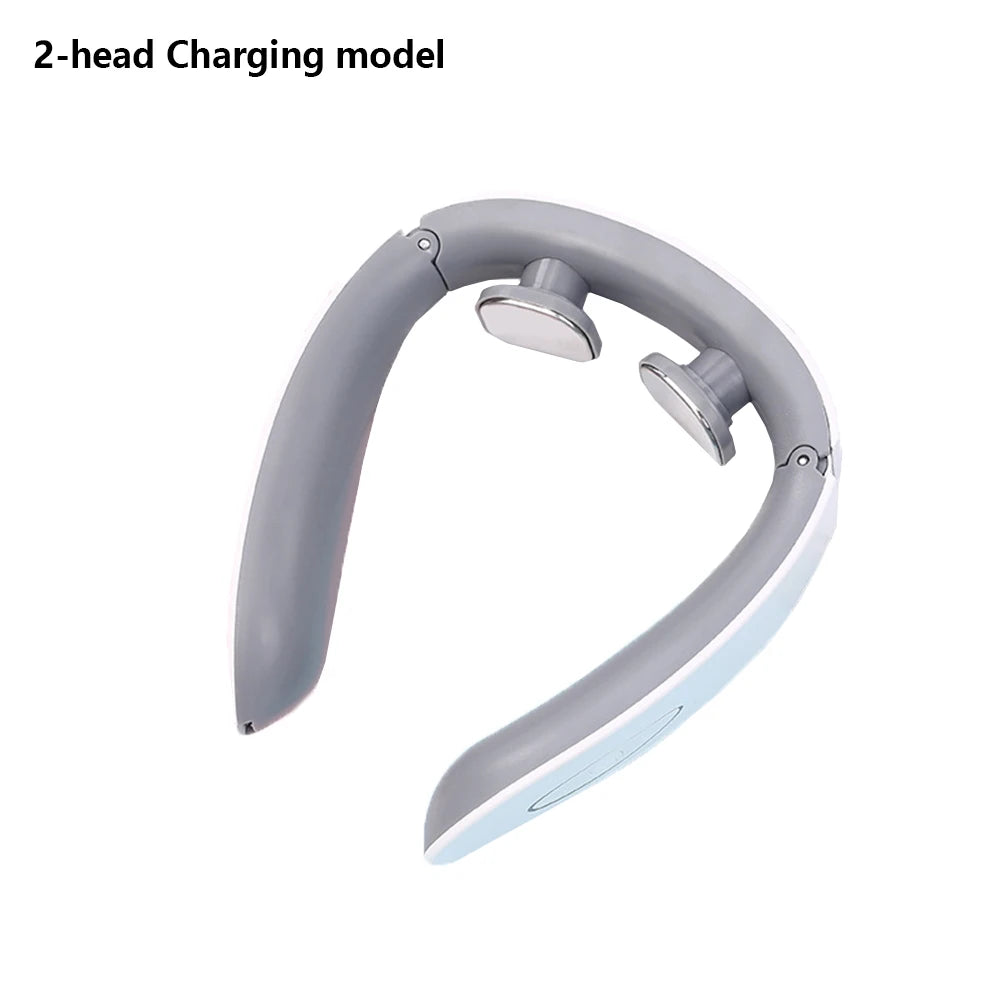Portable Neck Massager | USB Rechargeable, Heating & Vibration Functions, Four-Head Design