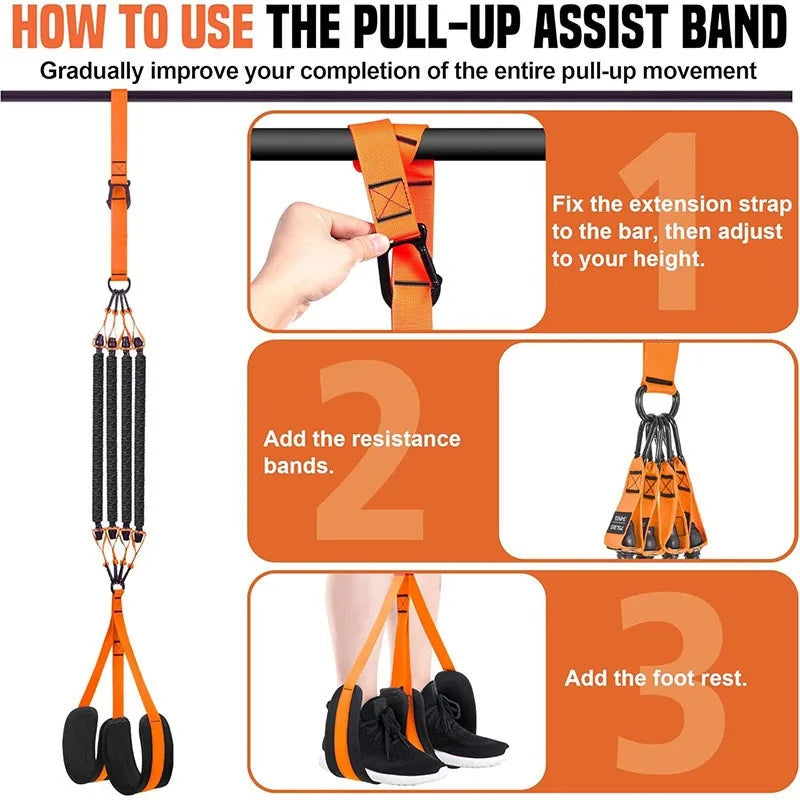 Pull Up Assistance Bands Set | Resistance Straps for Chin-up Training and Body Stretching