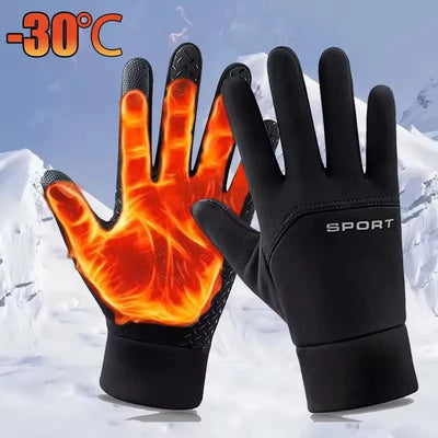 Winter Warm Gloves Touch Screen Windproof Non Slip Cold-proof Cycling Gloves Outdoor Men's Women's Running Hiking Skiing Gloves