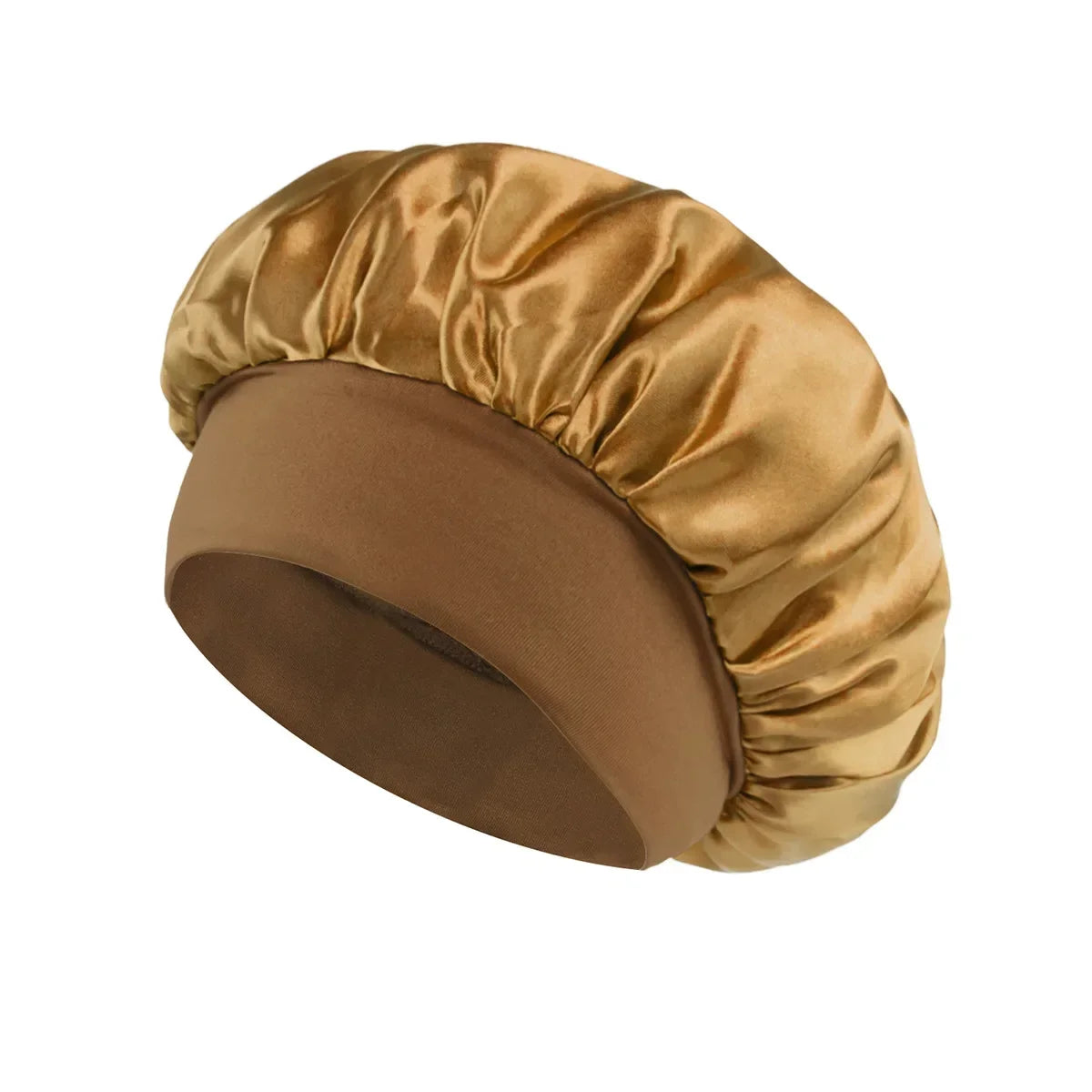 Women Satin Hair Bonnet | Solid Silk Sleeping Hat with Wide Brim and Soft Elastic Band