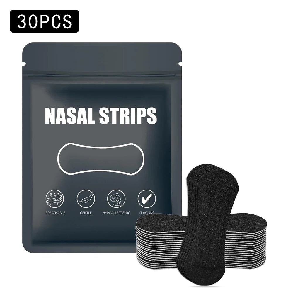 30PCS Nasal Strips | Anti Snoring Solution for Breathing Relief, Comfortable Nose Tape