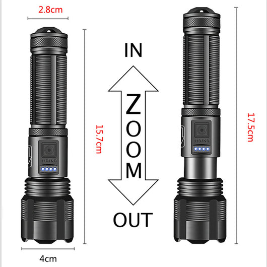 Aluminum Alloy XHP70.2 XHP50.2 Tactical Hunting Torch 4 Core Led Flashlight 18650 AAA Battery Usb Rechargeable Zoomable Lantern