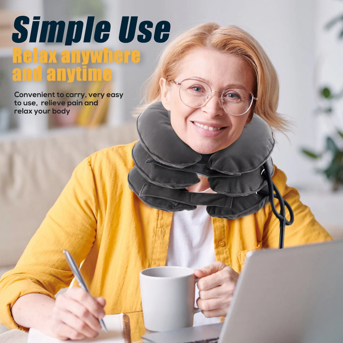 Neck Massager | Inflatable Cervical Support Pillow for Pain Relief