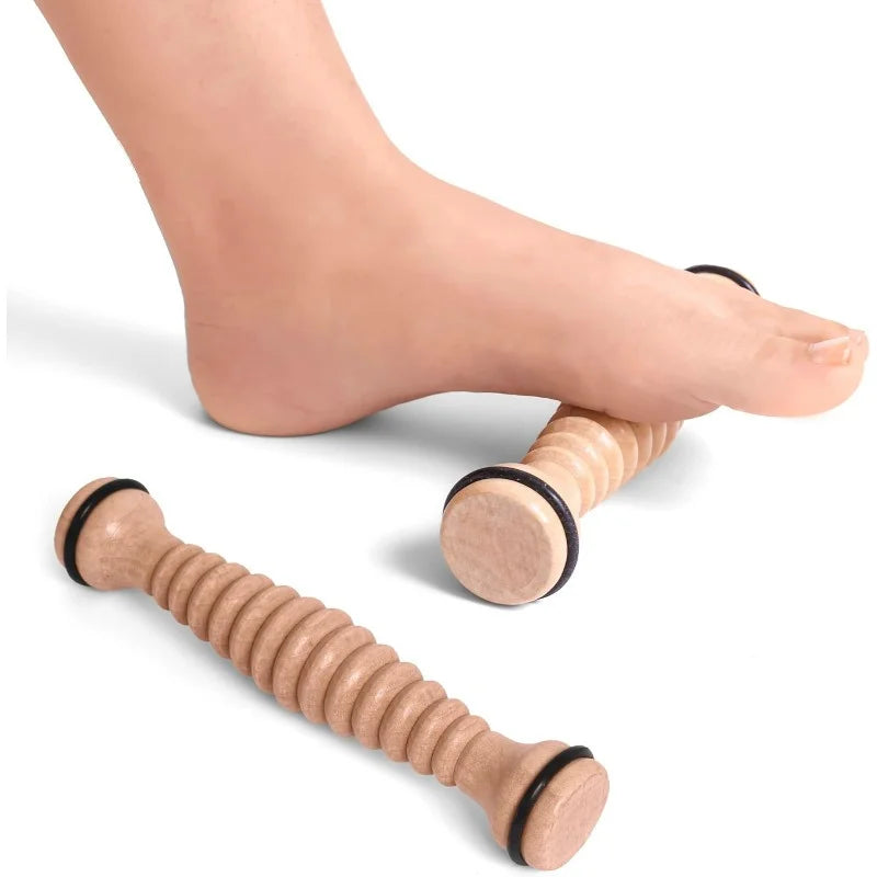 Foot Massager Roller | Wooden Design for Pressure Relief and Relaxation