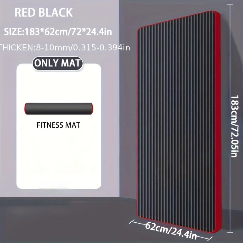 Yoga Mat | 10MM Extra Thick NBR Non-Slip Exercise Mat for Pilates and Fitness
