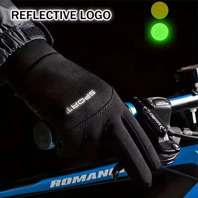 Winter Warm Gloves Touch Screen Windproof Non Slip Cold-proof Cycling Gloves Outdoor Men's Women's Running Hiking Skiing Gloves