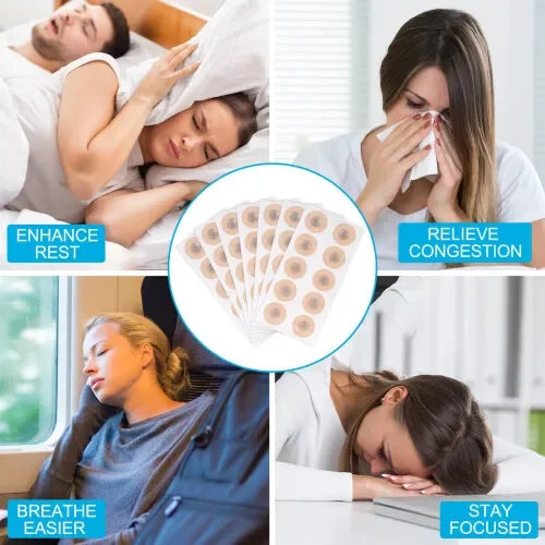Magnetic Nasal Strips | Cotton Snore Relief Aid for Enhanced Airflow and Restful Sleep