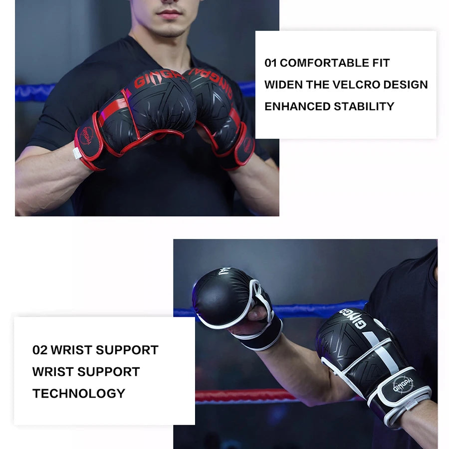 MMA Boxing Gloves | Half Finger Design for Training and Fighting