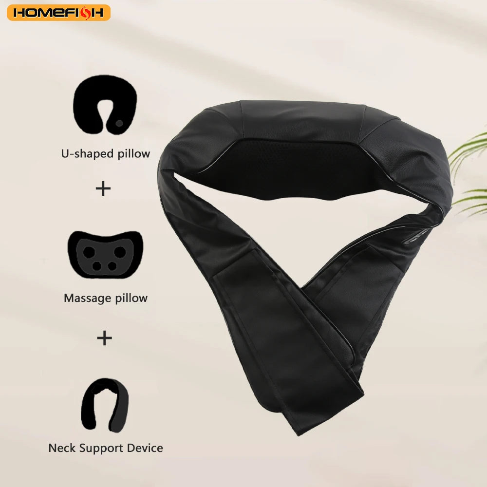 Shiatsu Neck and Shoulder Massager | Deep Kneading Electric Pillow with Infrared Heat